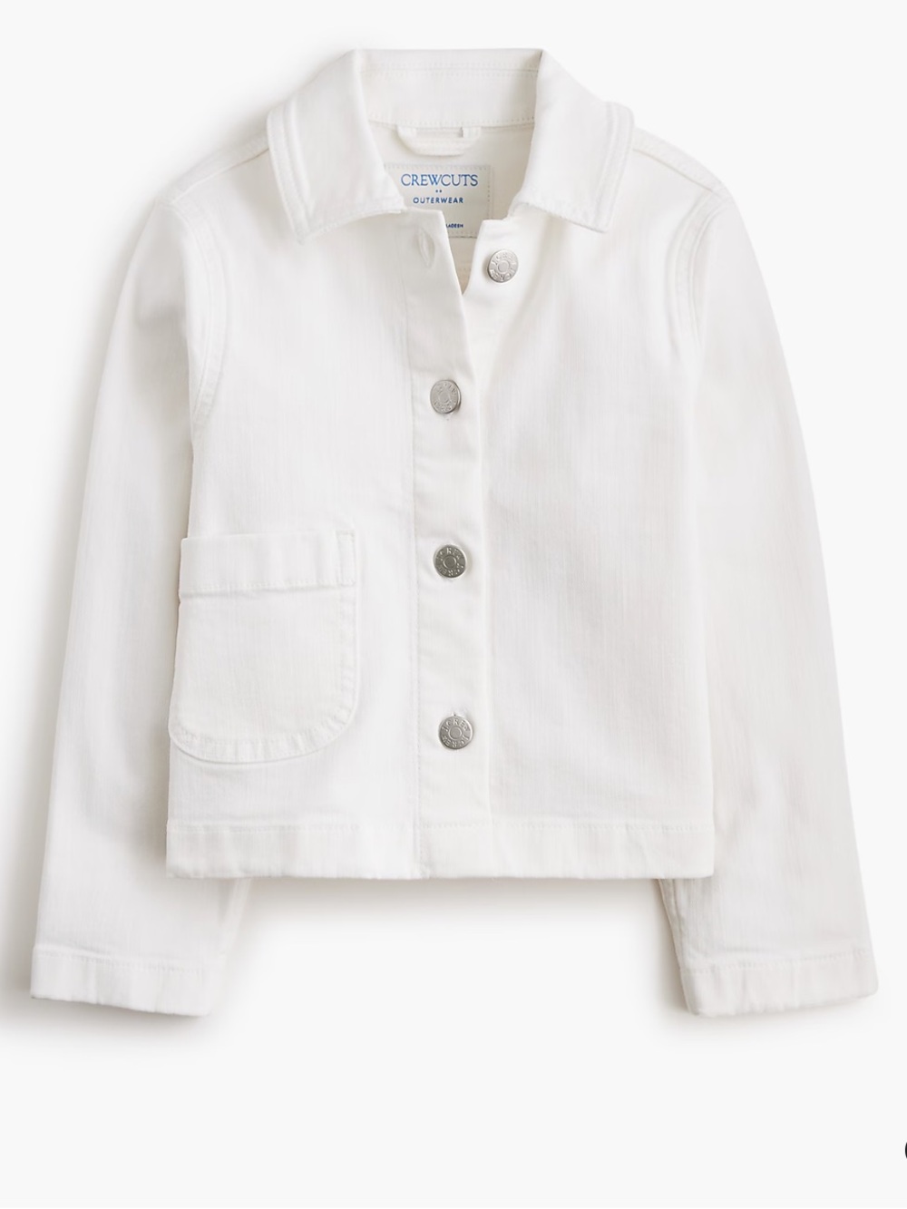 NWT J Crew Crewcuts Girls White Denim Jacket